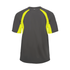 Badger Sport Hook Tee, Sizes 2XL-4XL (414400-028408), Color 'Graphite/Safety Yellow'